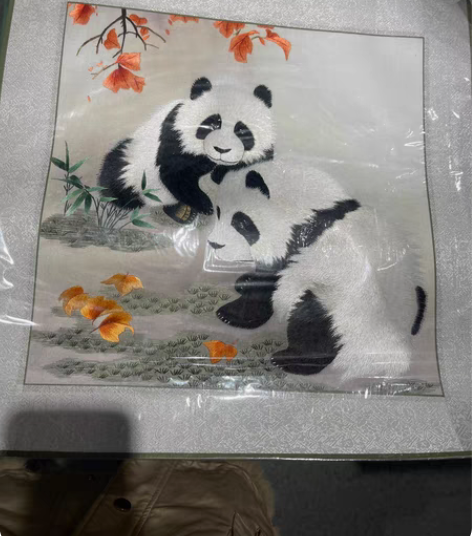 苏绣成品挂画高端苏州纯手工刺绣画客厅玄关新...