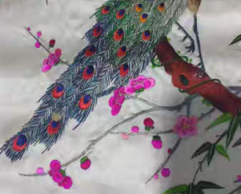 老刺绣 老绣片 精品 苏绣 刺绣画《雀舞迎...