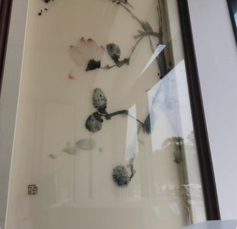 荷花桃花苏绣画4连图 4800出 感兴趣的...