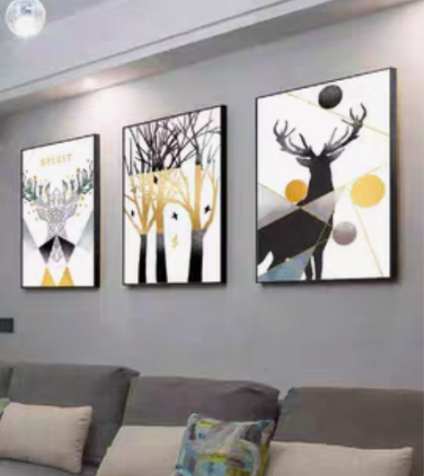 墙挂三连画～无框画 每个尺寸5070几乎全...