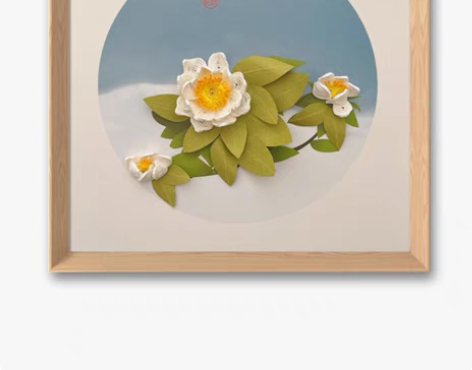 24节气衍纸画   小寒  山茶花  颜色...