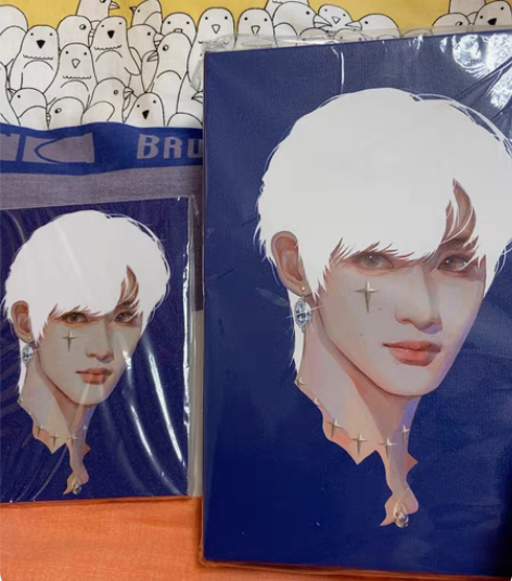 【出】San硝基甲苯丁程鑫无框画摆台 A4...