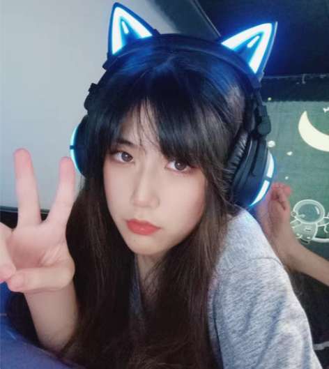 转卖妖舞猫耳耳机3G yowu头戴式无线蓝...