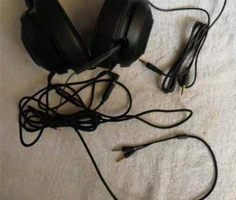 雷蛇北海巨妖电脑耳麦，麦克风线断了，功能一...