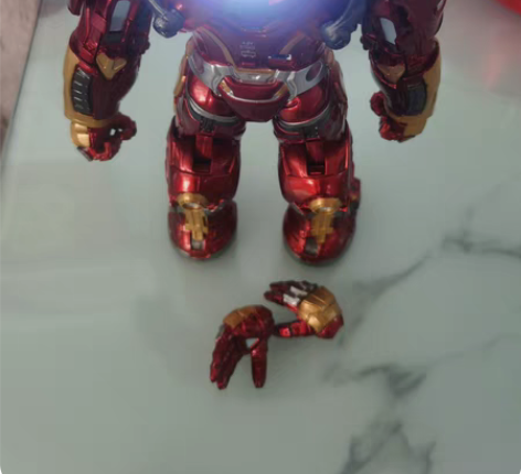 包邮可动发光钢铁侠反浩克装甲MK44模型手...