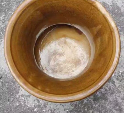 包邮乡下一手货老物件石湾渣斗，沿口边有点微...