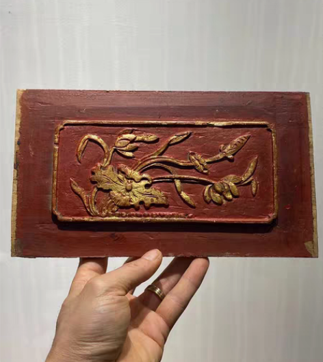 特价，精美老木雕，荷莲 乡下收获，原汁原味...