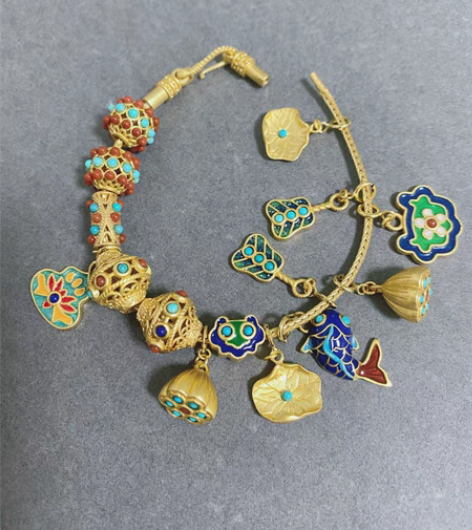 包邮DIY作品 璀璨夏日 925古法银 纯...