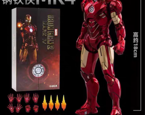 包邮新款钢铁侠mk4手办模型中动漫威mk3...