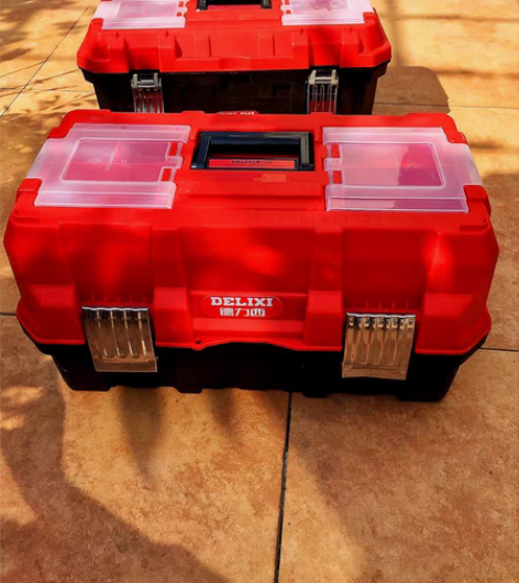 包邮德力西折叠工具箱收纳盒柜家用手提式五金...