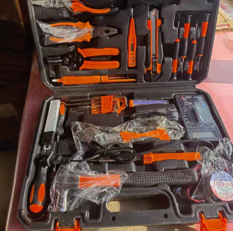 包邮德国欧莱德家用多功能手动五金工具箱套装...
