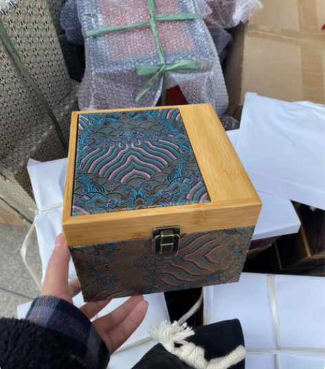 包邮全新！紫砂壶盒，竹盒，布艺包装盒，锦盒...