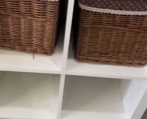 宜家卡莱克收纳筐 藤编 自己根据宜家格子柜...