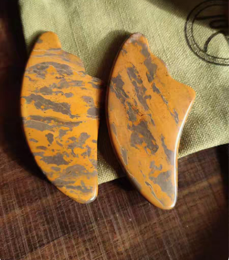 包邮神仙级别的美金纹砭石多边三角板 我平时...