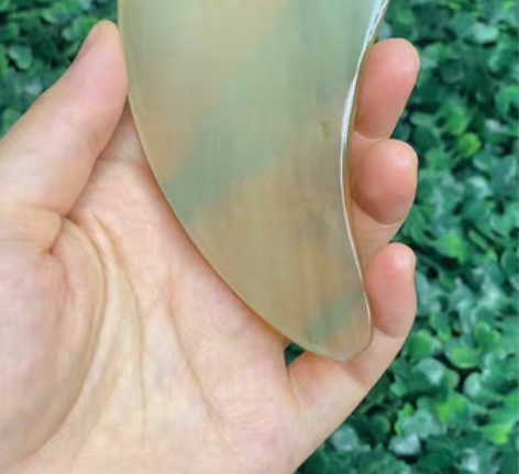 包邮4mm厚度天然牦牛角三角板刮痧板（32...