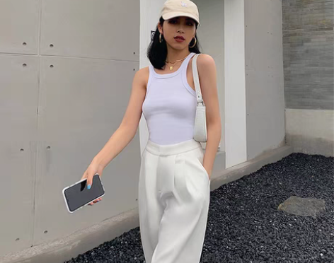 转卖HUYIFAN 工字小吊带针织背心女外...