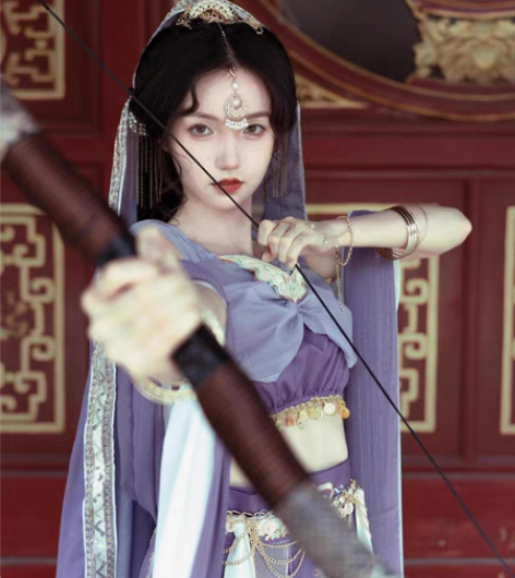 包邮捌伍柒原创琼瑶公主异域风敦煌飞天改良汉...