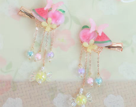 转卖西子问汉服宝石新款手工头饰女孩玉坠发饰...