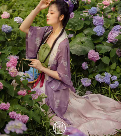 包邮云间山泽原创传统宋制汉服三件套夏季双色...