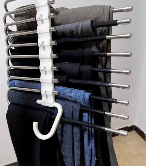 折叠裤架衣架不锈钢多功能防滑裤架挂衣架子衣...