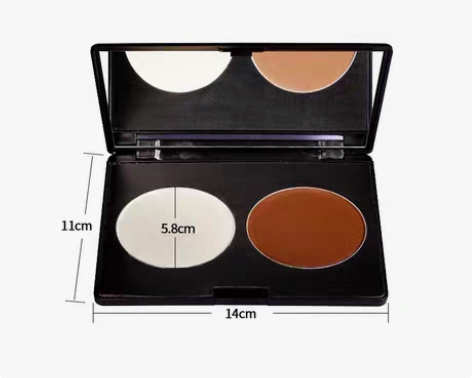 红与黑修容高光一体粉盘定妆散粉饼防水控油提...