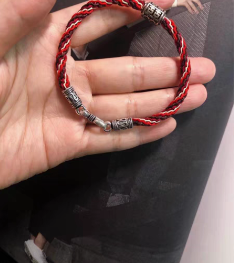 包邮撒哈拉的故事，“囍”字手链。 纯手工编...