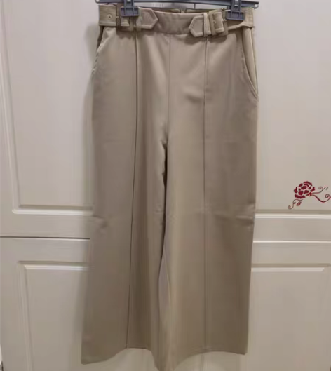包邮朝花夕拾阔腿裤，奶咖色，M码，适合95...