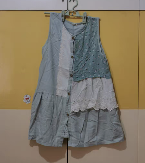 包邮【朝花夕拾】森女风日系无袖背心连衣裙 ...