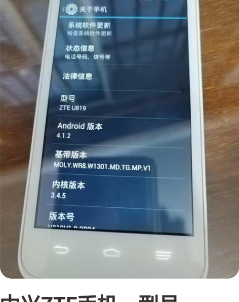 中兴ZTE手机，型号 U819。 感兴趣的...