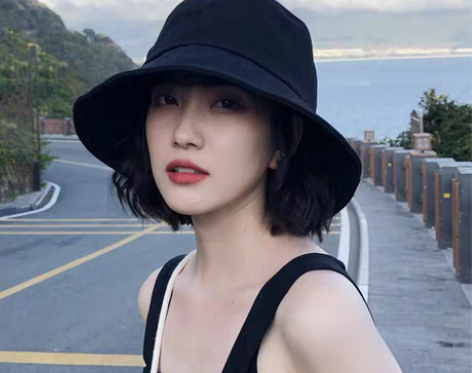 转卖网红黑色渔夫帽女夏天小清新韩版百搭日系...