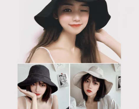 转卖网红渔夫帽女夏季百搭遮阳帽日系薄款防晒...