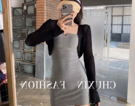 转卖防晒开衫女薄款披肩夏季配吊带裙外搭半截...