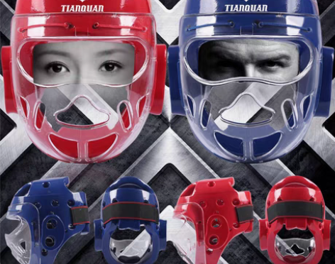 转卖天拳击散打面罩头盔搏击护头全防护面儿童...