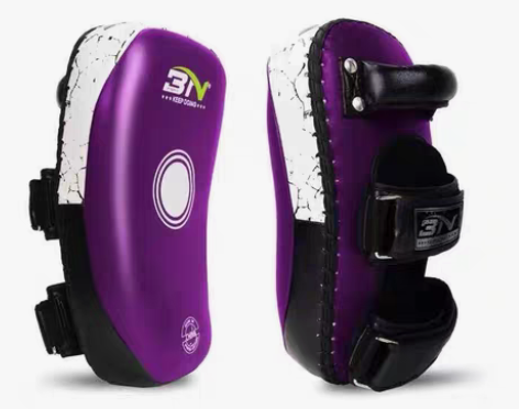 包邮BN加厚超纤专业泰拳脚靶拳击散打弧形腿...