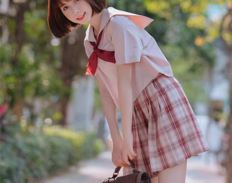 转卖梗豆 jk格群西柚L69 很新 无吊牌...