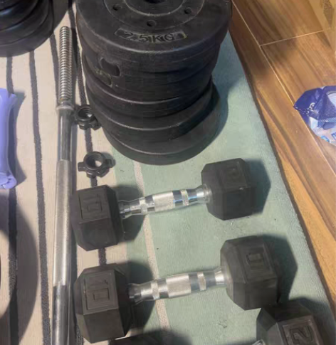 杠铃套装男士家用健身 深蹲直杆曲杆举重器材...