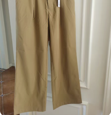 外贸尾单高腰百搭显瘦工装休闲直筒裤女，灰色...