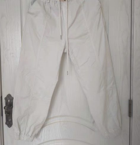 包邮潮款松紧腰休闲裤速干水洗棉薄工装裤束脚...