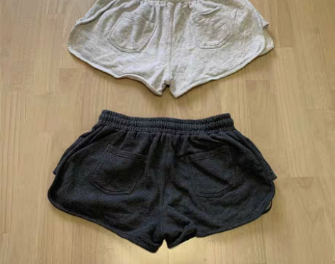 包邮夏纯色宽松显瘦百搭松紧腰夏运动休闲短裤...