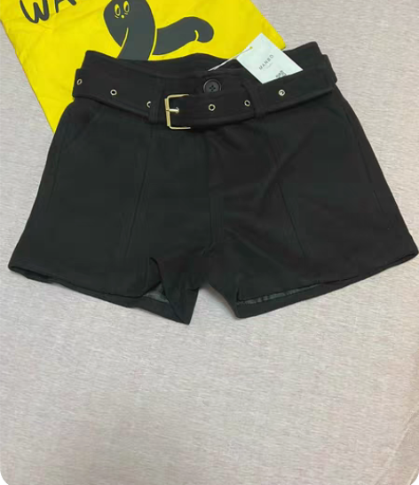 全新闲置 L码 纯棉黑色呢子短裤 有吊牌 ...