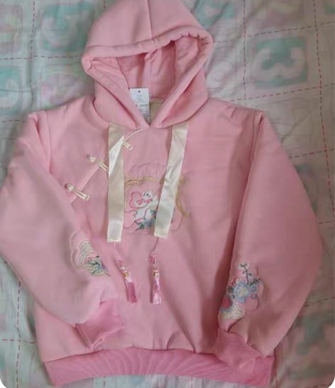 女童粉色卫衣套装，全新，没有穿过，衣服裤子...