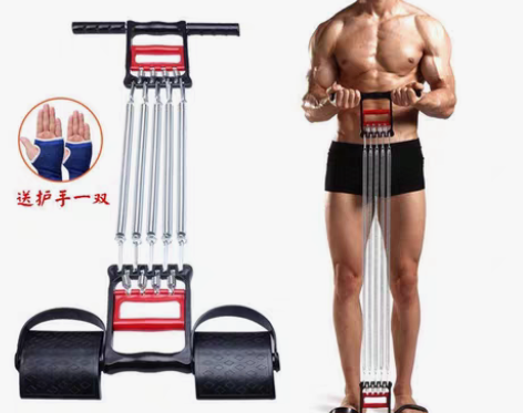 包邮多功能弹簧扩胸器仰卧起坐拉力器臂力器男...