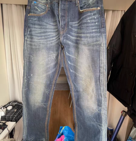 三叶草水洗牛仔裤男裤175 感兴趣的话点“...