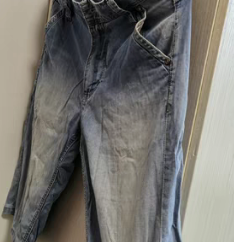 美特斯邦威男士牛仔裤，七分裤，160码 感...