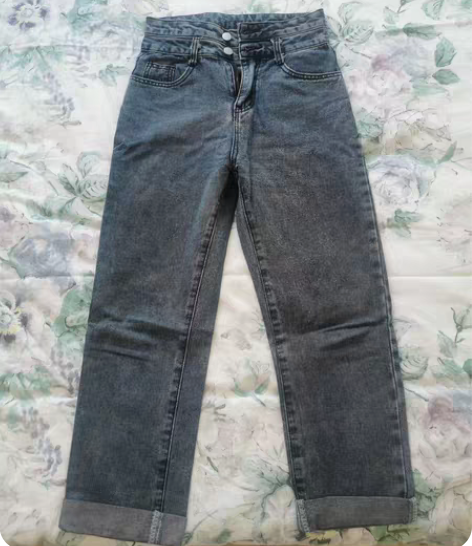 女士牛仔裤 M码 能穿到100斤以内 非偏...