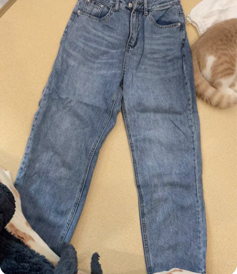 包邮蓝色牛仔裤 腰长：68cm 裤长：92...