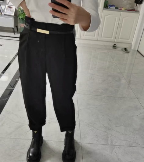 包邮西裤阔腿裤女2021新款秋冬加厚直筒九...