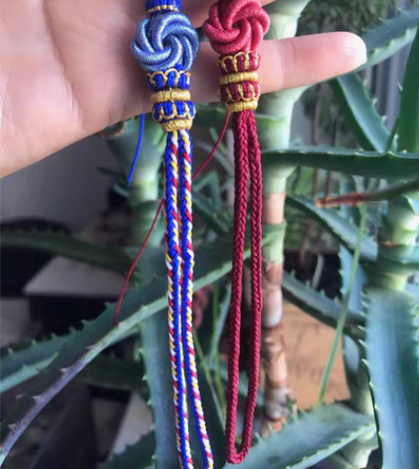 包邮手工编制曼陀罗手机挂绳,把玩件挂绳。八...
