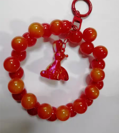 包邮手工定制串珠钢铁圈手机挂件装饰手机链可...