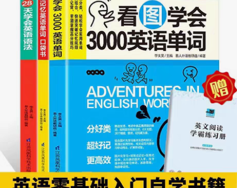 包邮3册装28天学会英语语法看图学会300...